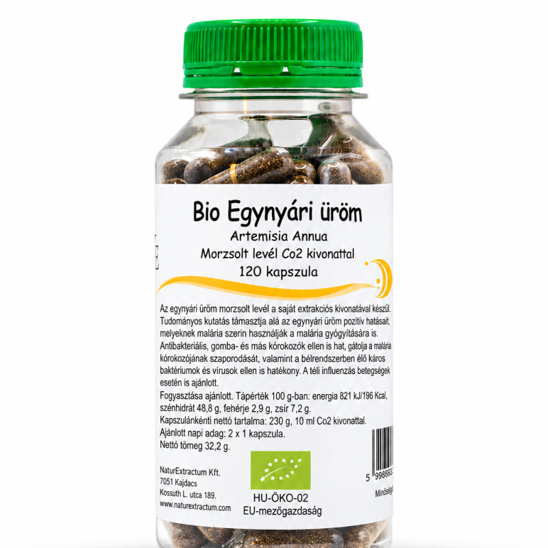 Bio Egynyári üröm (Artemisia annua) CO2 kivonattal kapszula 120 db