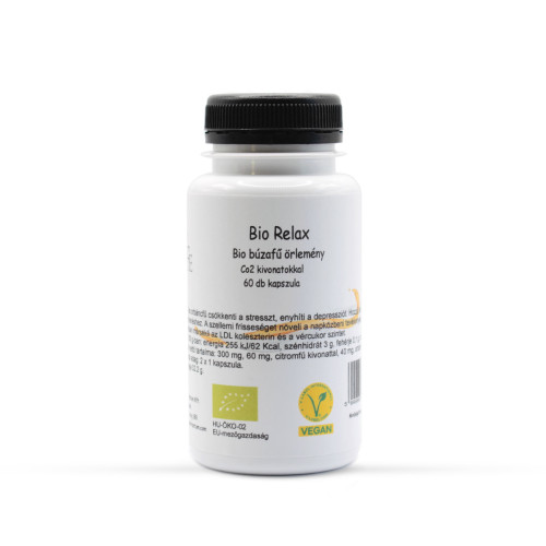 Bio Relax bio búzafű őrlemény CO2 kivonatokkal, 60 db kapszula